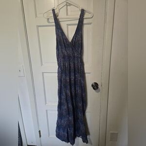 Universal Thread Sleeveless Wrap Maxi Dress in Navy and Purple